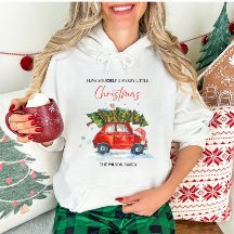 ヴィンテージパーソナライズされたクリスマス – ツリー付きレッドカー