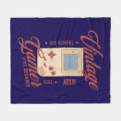 ヴィンテージパーソナライズされたゲーマー50th誕生日ギフト フリースブランケット (正面(横))