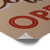 ヴィンテージパーソナライズされたコーヒーショップの看板ポスター ポスター (角)