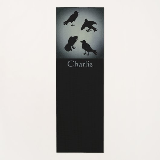 ヴィンテージパーソナライズされたゴシック様式の不気味な雷鳴 ヨガマット (正面)