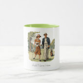 ヴィンテージパーソナライズされたゴルファーのコンボ・マグ マグカップ (中央)