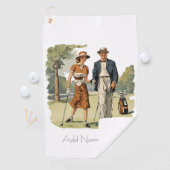 ヴィンテージパーソナライズされたゴルファーズゴルフタオル ゴルフタオル (インサイチュ)