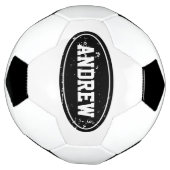 ヴィンテージパーソナライズされたサッカーボール付名前をカスタムする サッカーボール (回転)