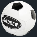 ヴィンテージパーソナライズされたサッカーボール付名前をカスタムする サッカーボール<br><div class="desc">ヴィンテージパーソナライズされたサッカーボールと名前をカスタムする。子供のおもちゃだ。サッカー/サッカーを愛する男の子と女の子のための遊かわいい誕生日ギフトアイディア。スポーツタイポグラフィデザイン。自分の名前、引用文、モノグラムを追加する。子供のおもしろいパーティーのために自分の誕生日を作りなさい。孫、息子、孫、孫、孫、孫娘、娘、甥、従兄弟などのための独自の文字を追加。また、あなた感謝していはフットボールコーチ、サッカーのママ、サッカーパパなどに贈り物として良い。</div>