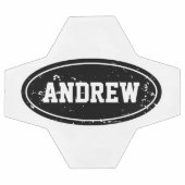 ヴィンテージパーソナライズされたサッカーボール付名前をカスタムする サッカーボール (フラット)