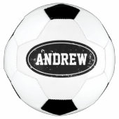 ヴィンテージパーソナライズされたサッカーボール付名前をカスタムする サッカーボール (正面)