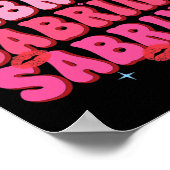 ヴィンテージパーソナライズされたサブリナ名I愛サブリナG ポスター (角)