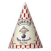 ヴィンテージパーソナライズされたサーカスエレファントリタイア パーティーハット (正面)