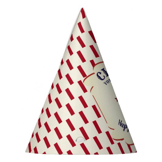 ヴィンテージパーソナライズされたサーカスエレファントリタイア パーティーハット (左)