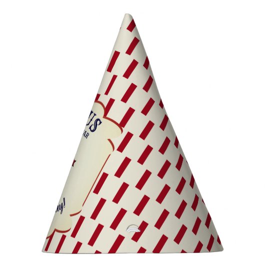 ヴィンテージパーソナライズされたサーカスエレファント誕生日 パーティーハット (右)