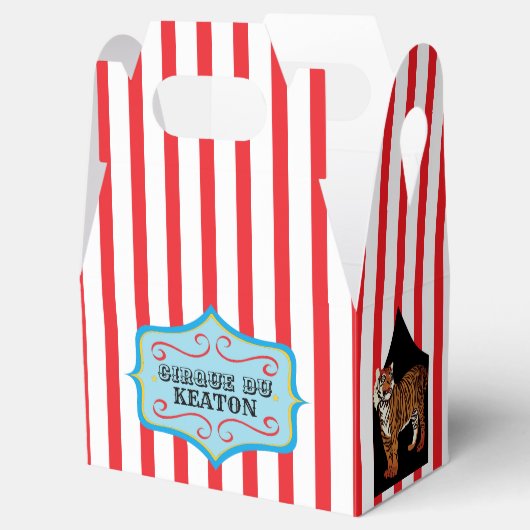 ヴィンテージパーソナライズされたサーカスフェイスボックス フェイバーボックス (オープン)