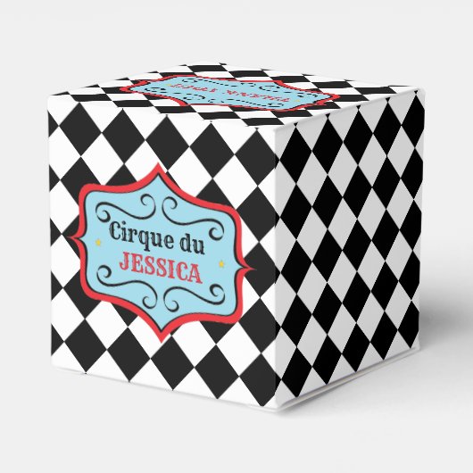 ヴィンテージパーソナライズされたサーカスフェイスボックス フェイバーボックス (裏面サイド)