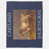 ヴィンテージパーソナライズされたショートソンブル フリースブランケット (正面)