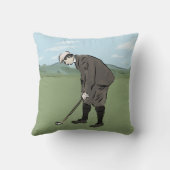 ヴィンテージパーソナライズされたスタイルゴルファー クッション (裏面)