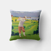 ヴィンテージパーソナライズされたスタイルハイランズゴルフ場 クッション (裏面)