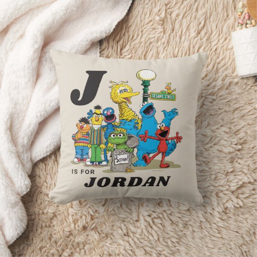 ヴィンテージパーソナライズされたセサミストリートパルズ クッション (ブランケット)