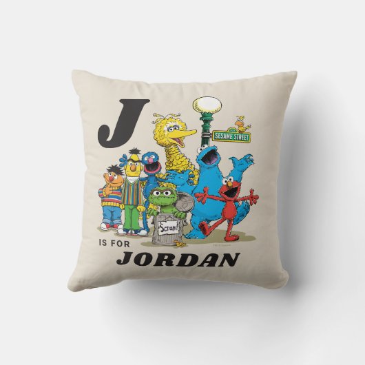 ヴィンテージパーソナライズされたセサミストリートパルズ クッション (裏面)