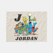 ヴィンテージパーソナライズされたセサミストリートパルズ フリースブランケット (正面(横))