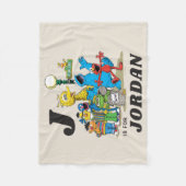 ヴィンテージパーソナライズされたセサミストリートパルズ フリースブランケット (正面)