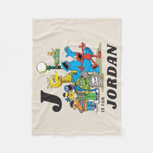 ヴィンテージパーソナライズされたセサミストリートパルズ フリースブランケット (正面)