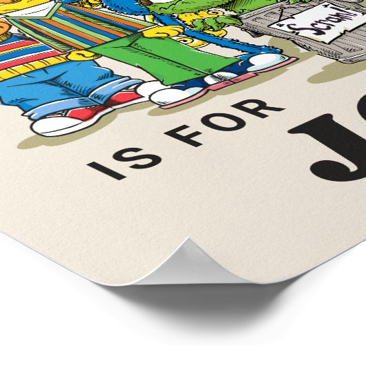 ヴィンテージパーソナライズされたセサミストリートパルズ ポスター (角)