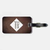 ヴィンテージパーソナライズされたタンレザープリントラゲージタグ ラゲッジタグ (裏面横)