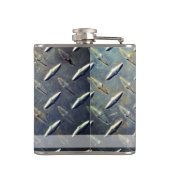 ヴィンテージパーソナライズされたダイヤモンドプレート鋼 フラスク (裏面)