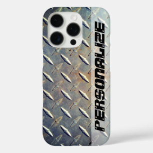 ヴィンテージパーソナライズされたダイヤモンドプレート鋼 iPhone 16 PROケース
