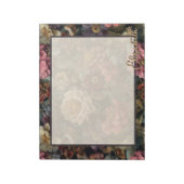 ヴィンテージパーソナライズされたダークゴシックバラガーデン ノートパッド (回転)