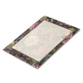 ヴィンテージパーソナライズされたダークゴシックバラガーデン ノートパッド (アングル)