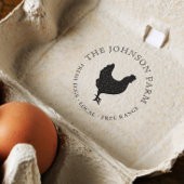 ヴィンテージパーソナライズされたチキンファーム卵 セルフインキングスタンプ