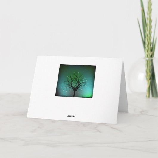 ヴィンテージパーソナライズされたトラックとクリスマスツリー カード (裏面)