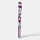 ヴィンテージパーソナライズされたナス・ダマスクとストライプ Case-Mate iPhoneケース (裏面 / 右)