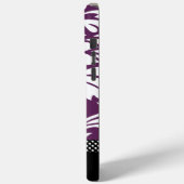 ヴィンテージパーソナライズされたナス・ダマスクと水玉模様 Case-Mate iPhoneケース (裏面 / 左)