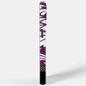 ヴィンテージパーソナライズされたナス・ダマスクと水玉模様 Case-Mate iPhoneケース (裏面 / 右)