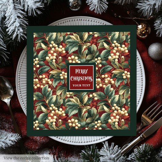 ヴィンテージパーソナライズされたナプキンをトレンディーの赤いトーン