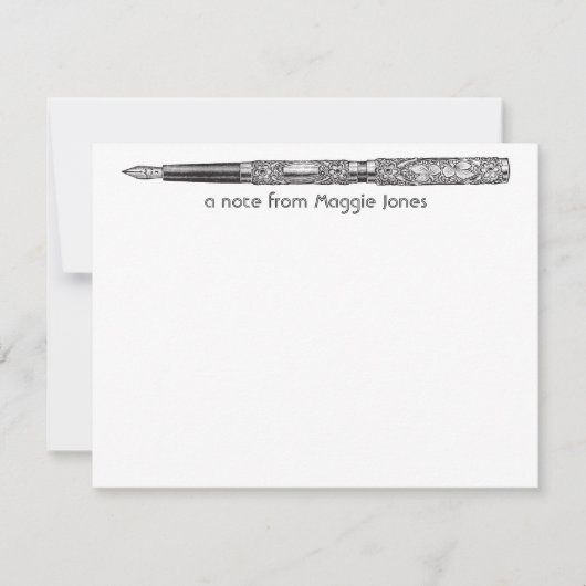 ヴィンテージパーソナライズされたノートカード ノートカード (正面)