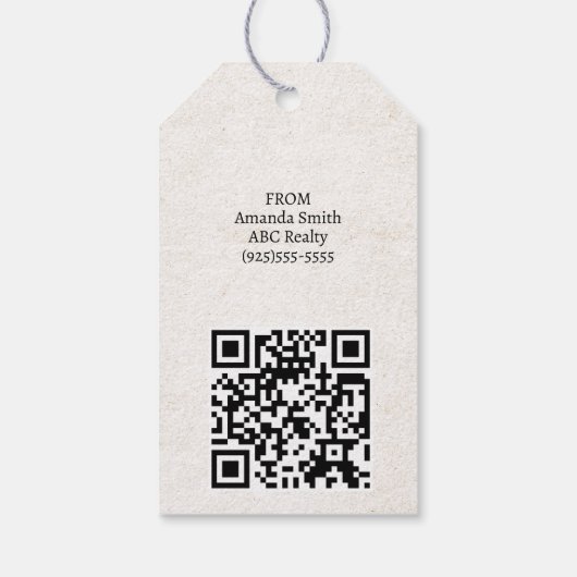 ヴィンテージパーソナライズされたハロウィーン ギフトタグ (裏面)