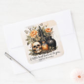 ヴィンテージパーソナライズされたハロウィーン スクエアシール (封筒)