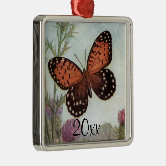 ヴィンテージパーソナライズされたバタフライオーナメント メタルオーナメント (右)