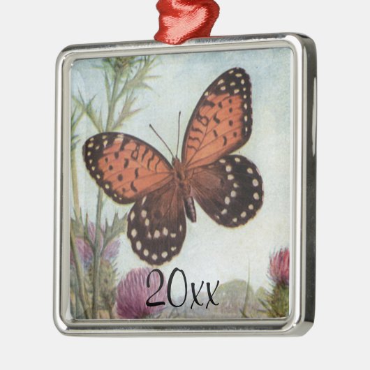 ヴィンテージパーソナライズされたバタフライオーナメント メタルオーナメント (左)