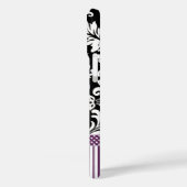 ヴィンテージパーソナライズされたパープルダマスラブバード Case-Mate iPhoneケース (裏面 / 左)