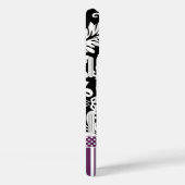 ヴィンテージパーソナライズされたパープルダマスラブバード Case-Mate iPhoneケース (裏面 / 右)