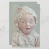 ヴィンテージパーソナライズされたビクトリアンの古代少女の人形 (正面/裏面)