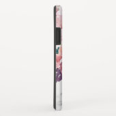 ヴィンテージパーソナライズされたピンク水色フローラ大理石 Case-Mate iPhoneケース (裏面/右)