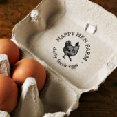 ヴィンテージパーソナライズされたファミリービジネスファームエッグ ラバースタンプ