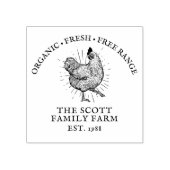 ヴィンテージパーソナライズされたファミリーファームエッグカートン ラバースタンプ (インプリント)