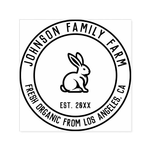 ヴィンテージパーソナライズされたファミリーファーム セルフインキングスタンプ (デザイン)