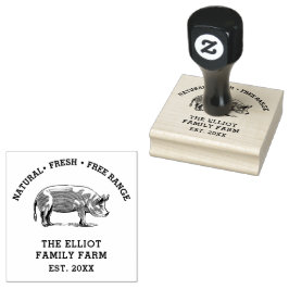 ヴィンテージパーソナライズされたファミリーファーム ラバースタンプ