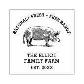 ヴィンテージパーソナライズされたファミリーファーム ラバースタンプ (インプリント)